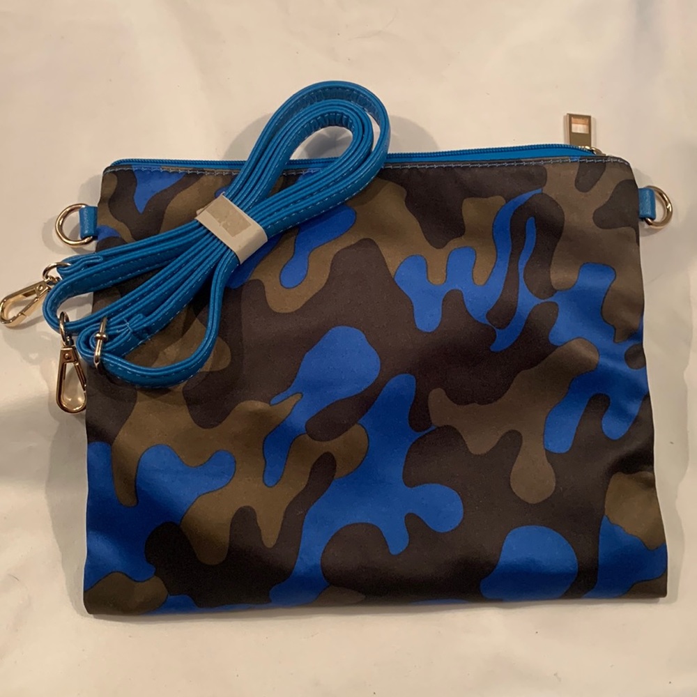 Ahdorned Blue Camp Crossbody